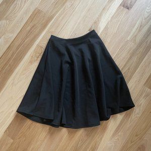 Women's Midi Skirt Flared: small, black